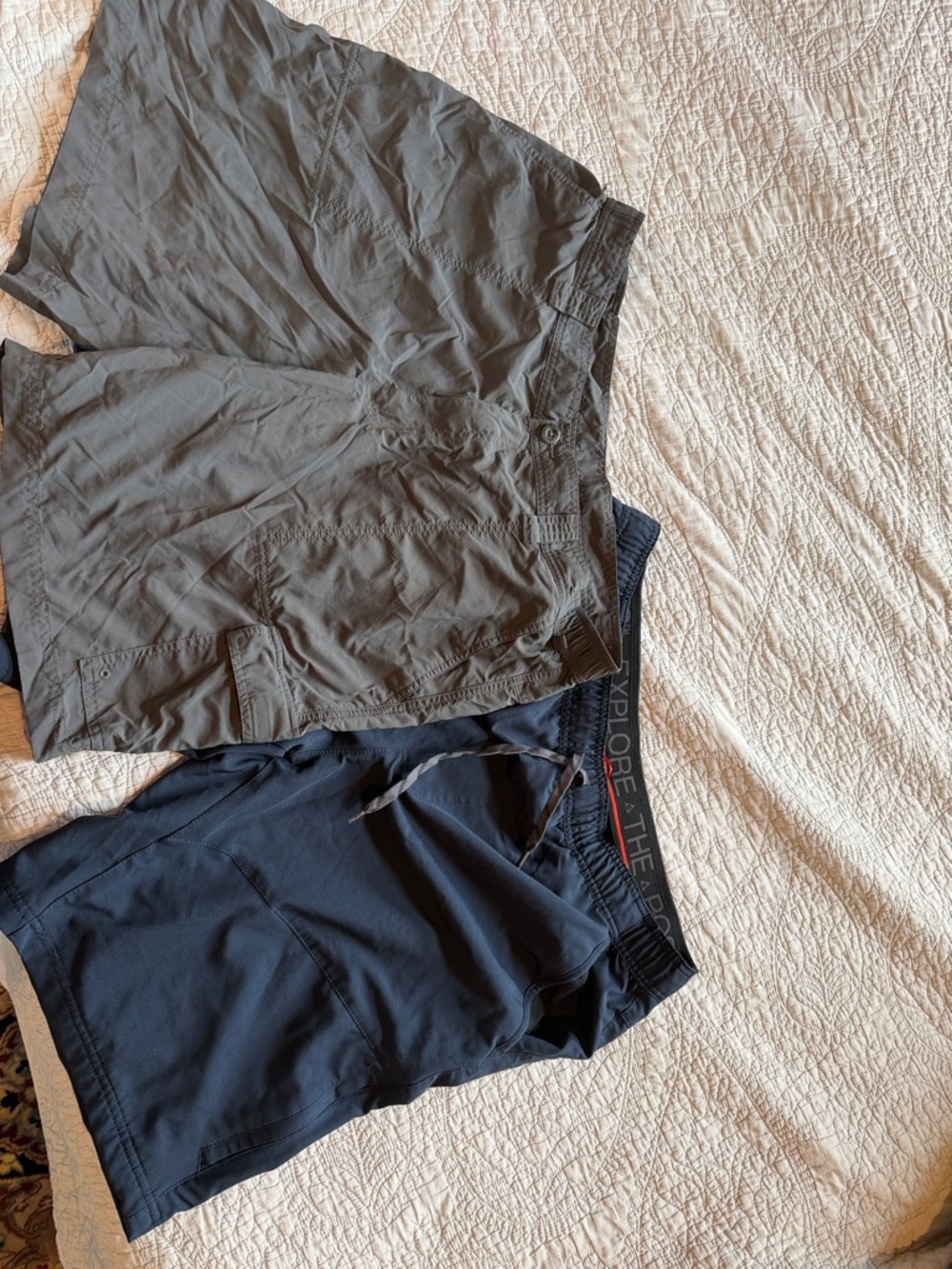 Men’s Hiking Shorts Bundle - Columbia (38) & Gerry (XL) - Gray & Navy